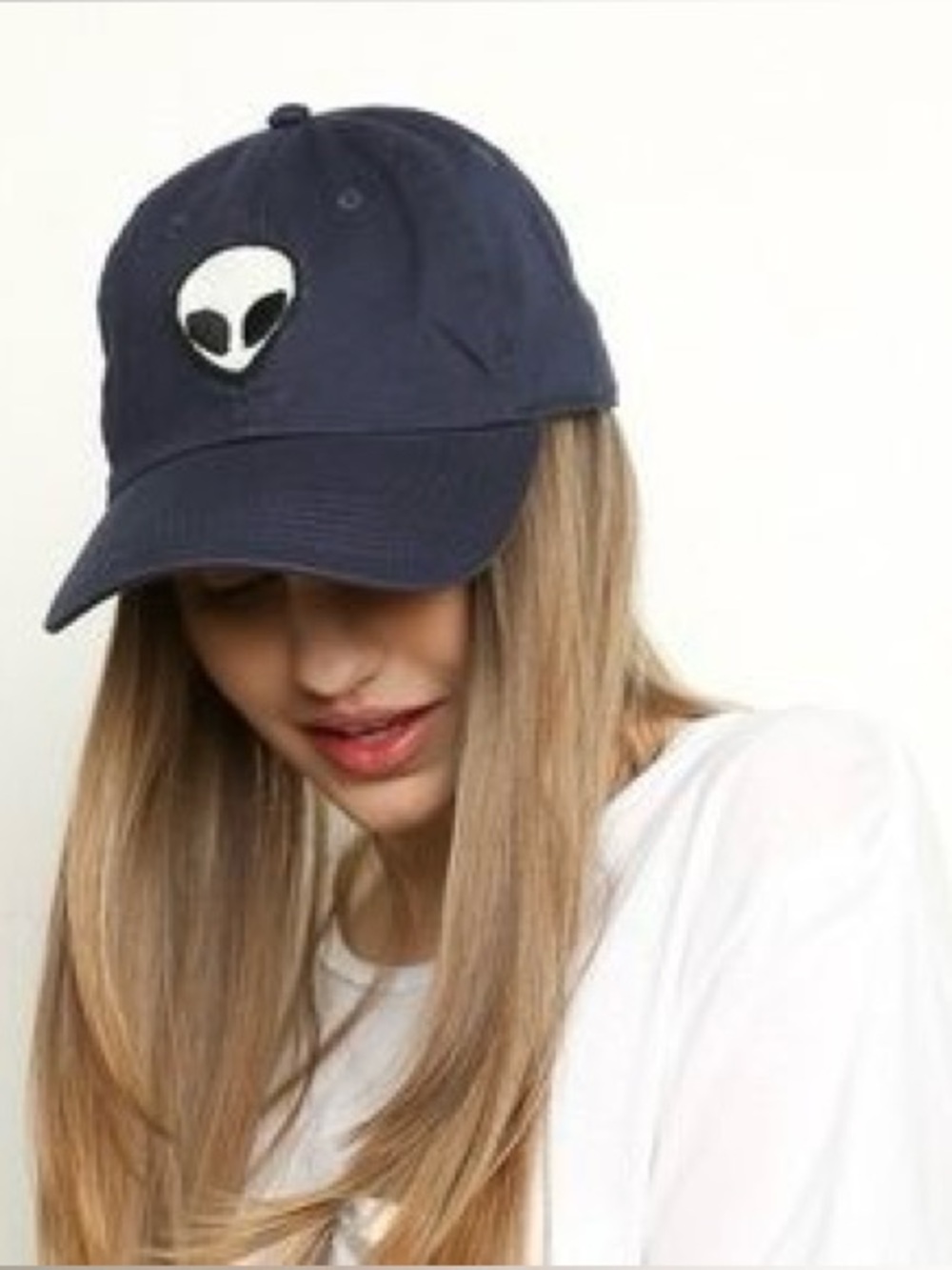 LIKE NEW Brandy Melville 100% Cotton Alien Navy Blue Dad Hat / Cap / John Galt